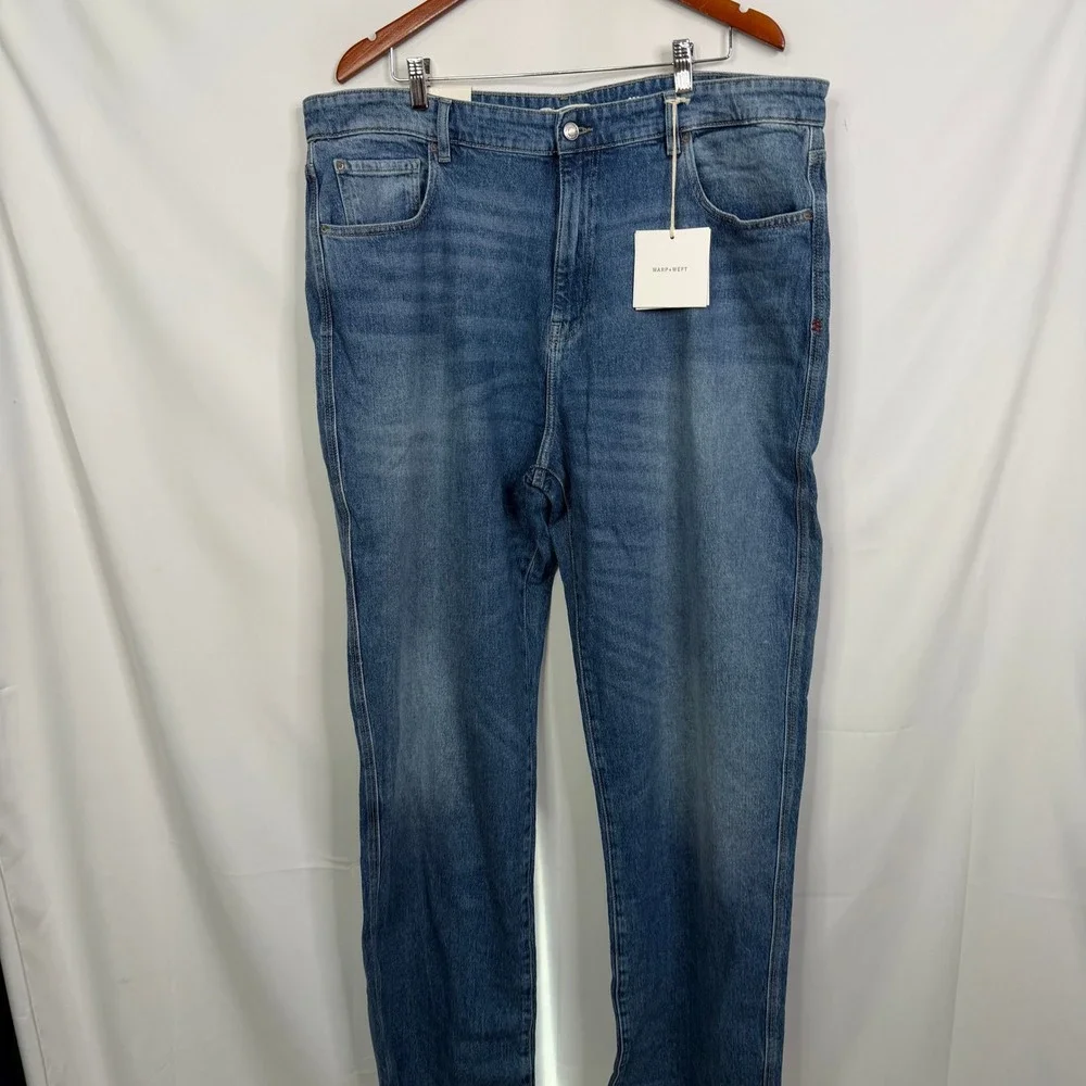 Warp + Weft GRR Gerald R. Ford Relaxed Straight Jeans Westside Light Blue 42x34‎